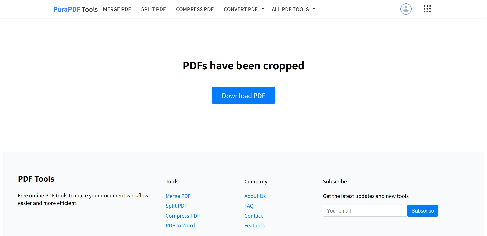 Download batch cropped PDF file without watermark