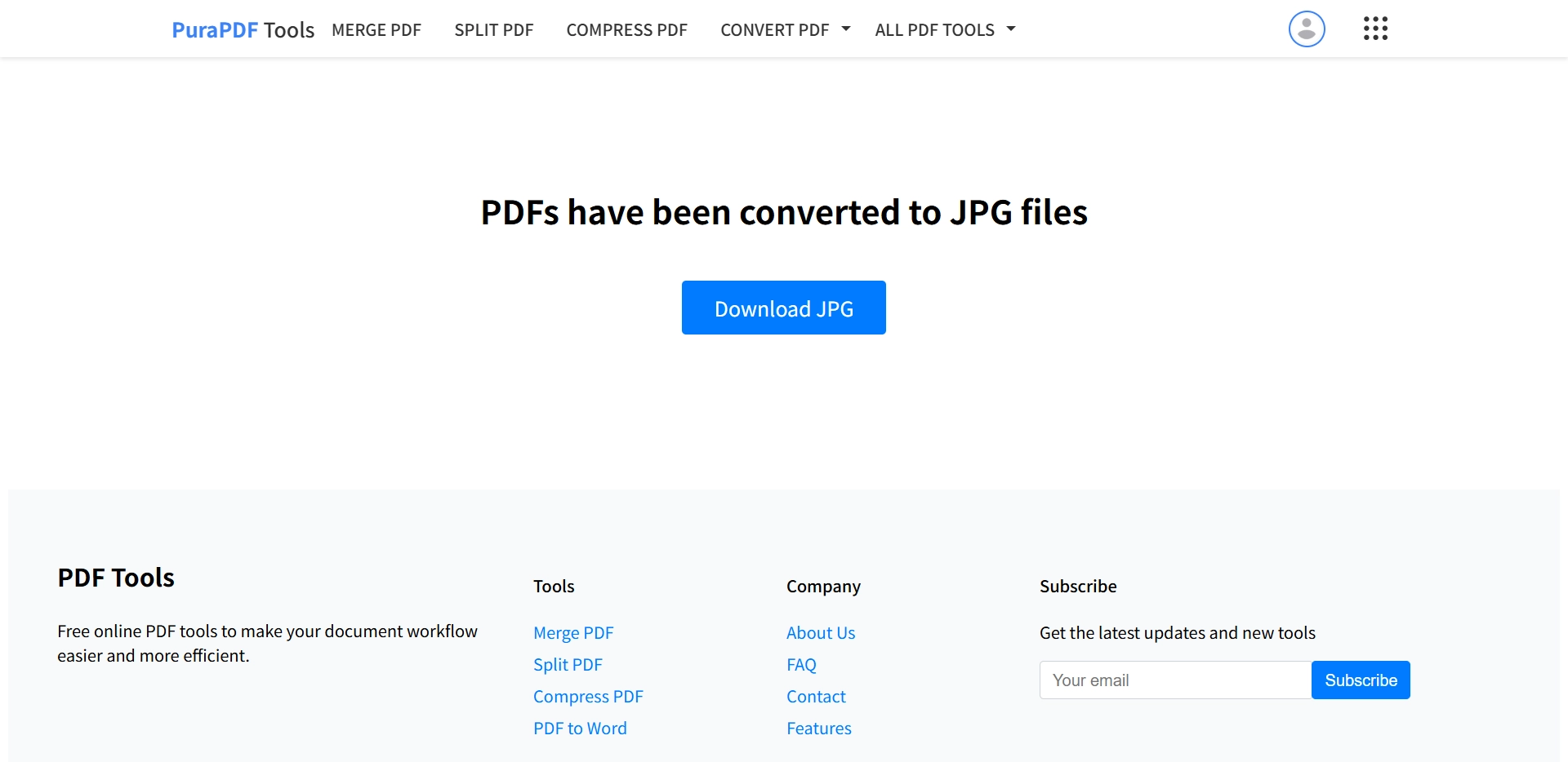 Download converted JPG images without watermark