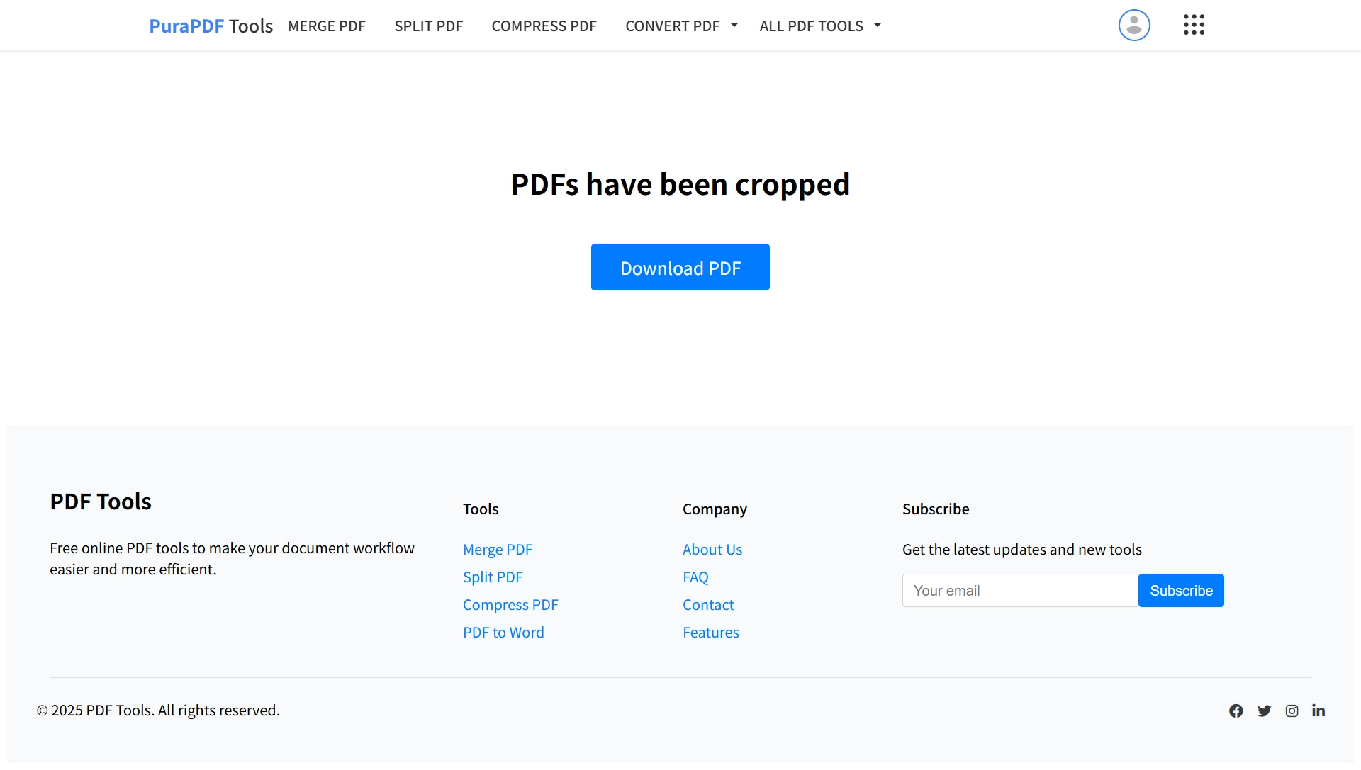 Download cropped PDF without watermark